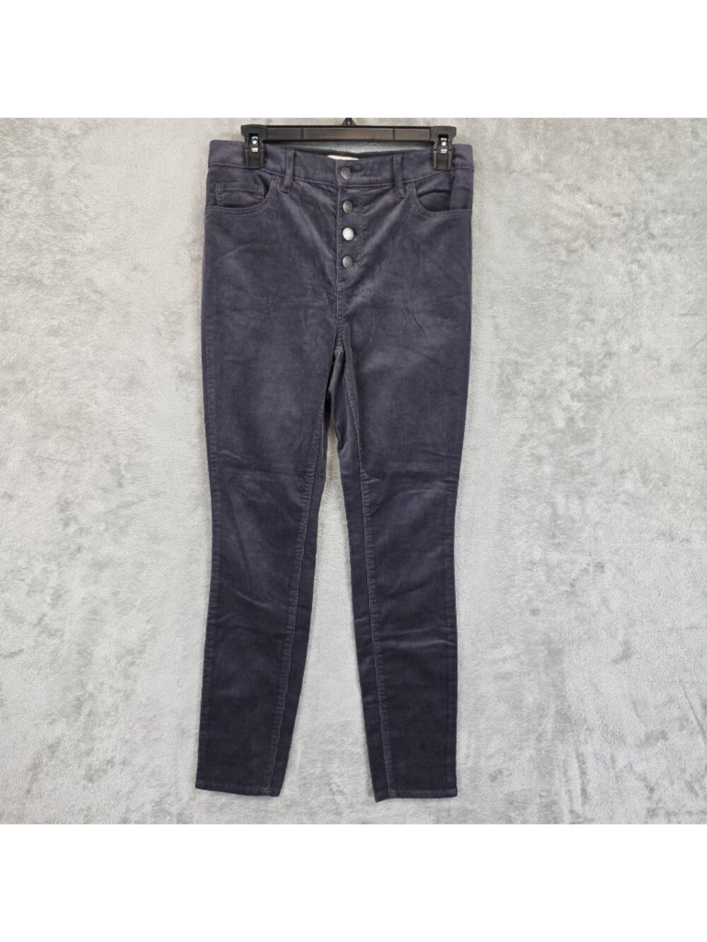 LOFT Jegging Pants Womens 6P Gray Corduroy High Rise Skinny Slim Stretch